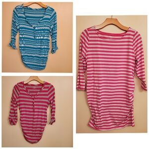 MOTHERHOOD 3 Striped Tops SIZE S
